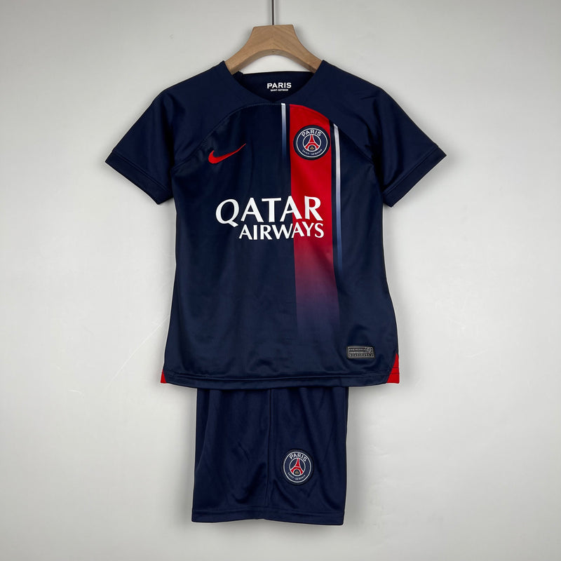 23/24 Conjunto Infantil Paris Saint Germain - Primeiro Uniforme