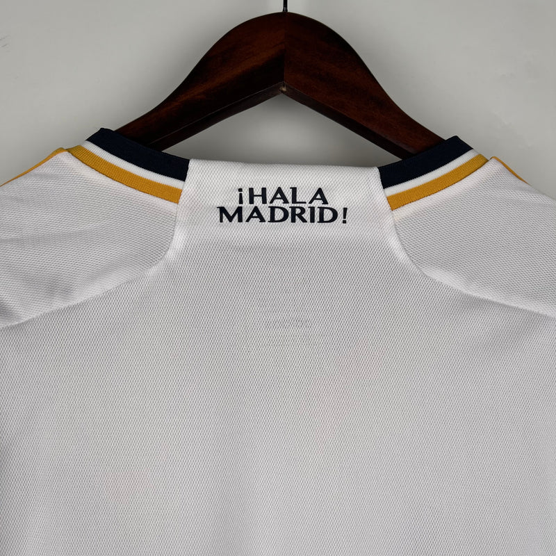 23/24 Manga Longa Real Madrid - Primeiro Uniforme