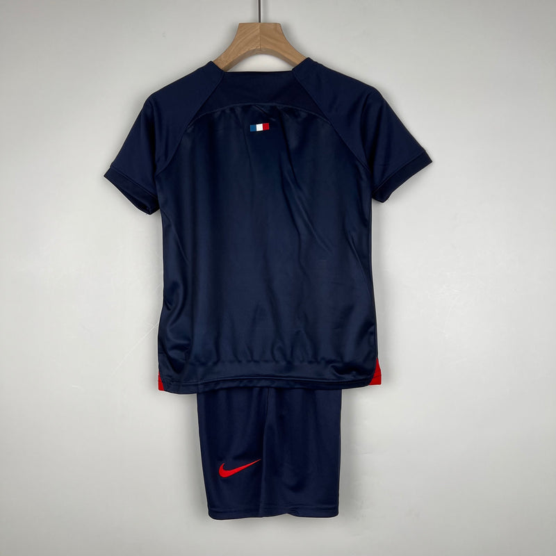 23/24 Conjunto Infantil Paris Saint Germain - Primeiro Uniforme