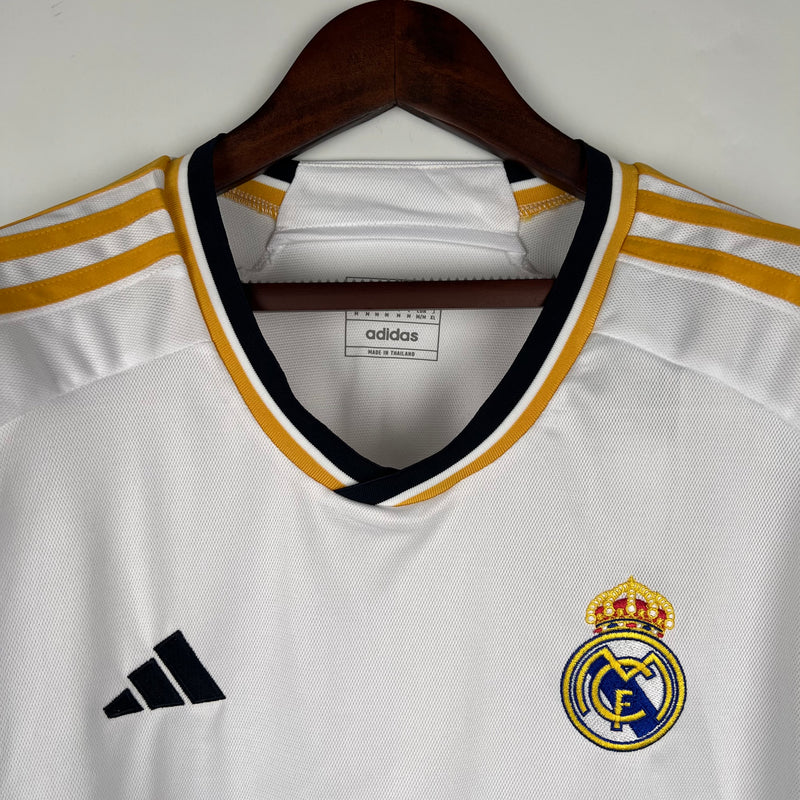 23/24 Manga Longa Real Madrid - Primeiro Uniforme