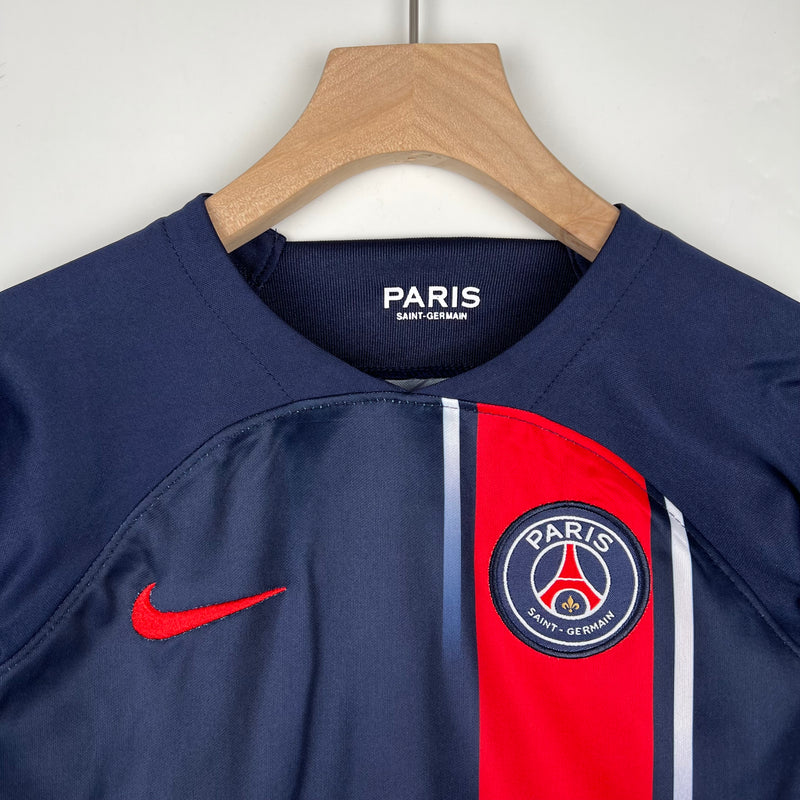 23/24 Conjunto Infantil Paris Saint Germain - Primeiro Uniforme