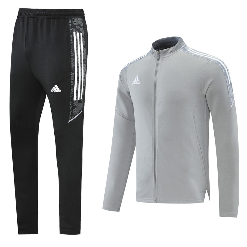 Conjunto de Treino Adidas - Cinza e Preto