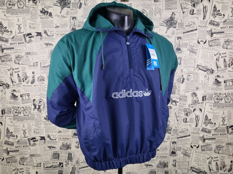 CORTA VENTO  adidas trevo azul-verde