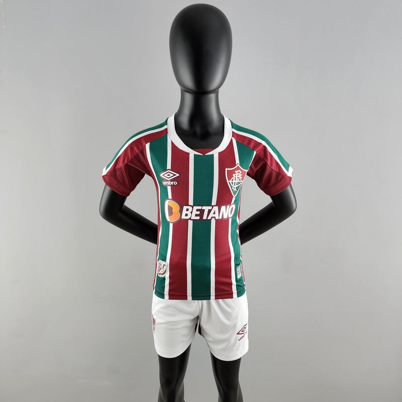 22/23 Conjunto Infantil Fluminense - Primeiro Uniforme