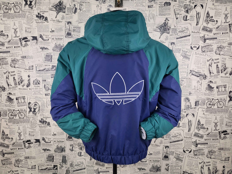 CORTA VENTO  adidas trevo azul-verde