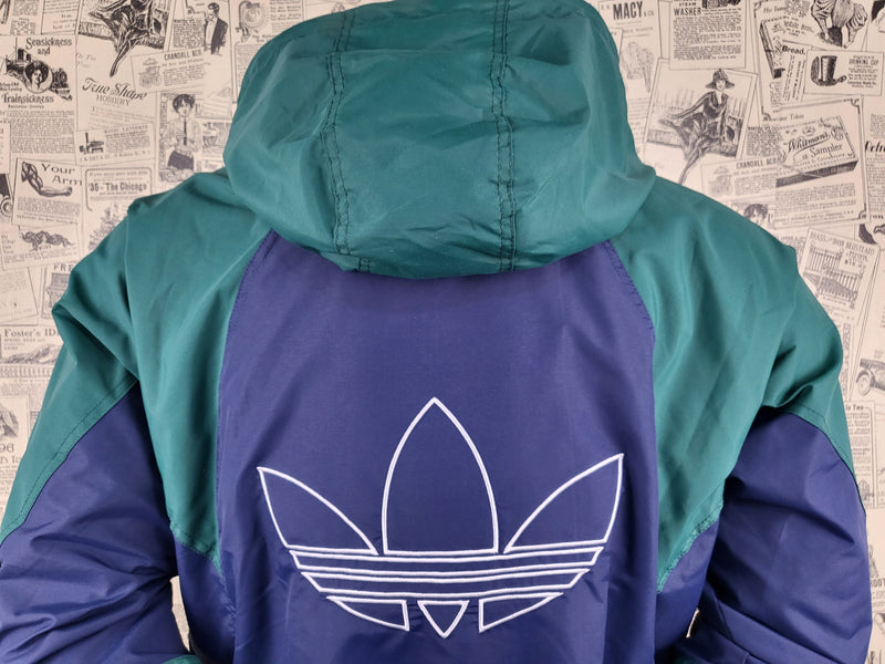 CORTA VENTO  adidas trevo azul-verde