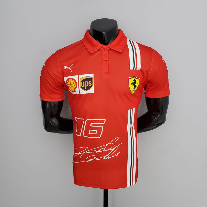 Camisa de Formula 1 - Ferrari - Polo Vermelho