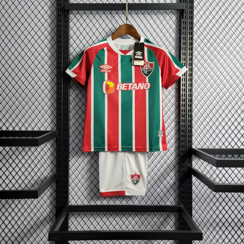 22/23 Conjunto Infantil Fluminense - Primeiro Uniforme