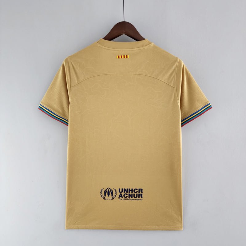 22/23 Barcelona - Segundo Uniforme - Dourado