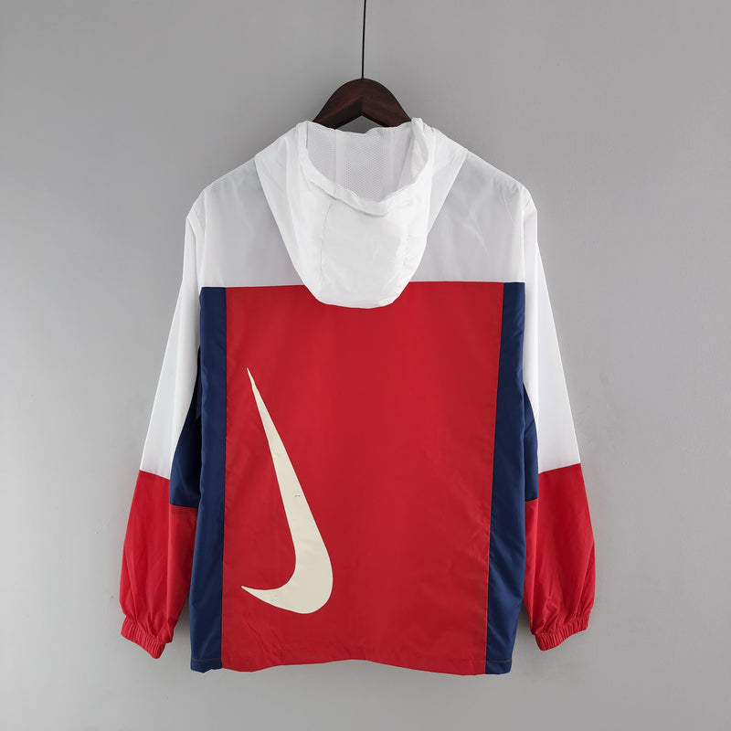 corta vento Nike Red & White