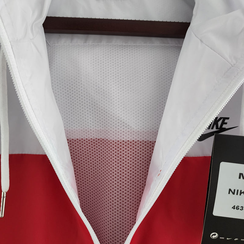 corta vento Nike Red & White