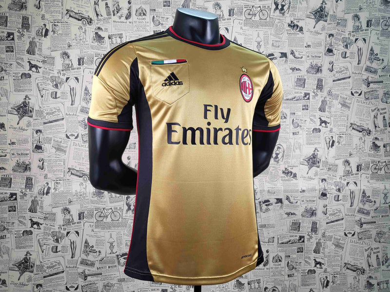 Camisa Retrô AC Milan Segundo Ouro 2013-14