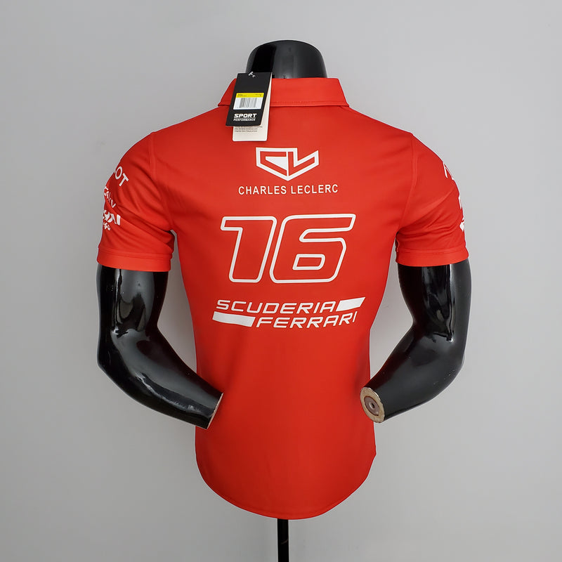 Camisa de Formula 1 - Ferrari - Polo Vermelho