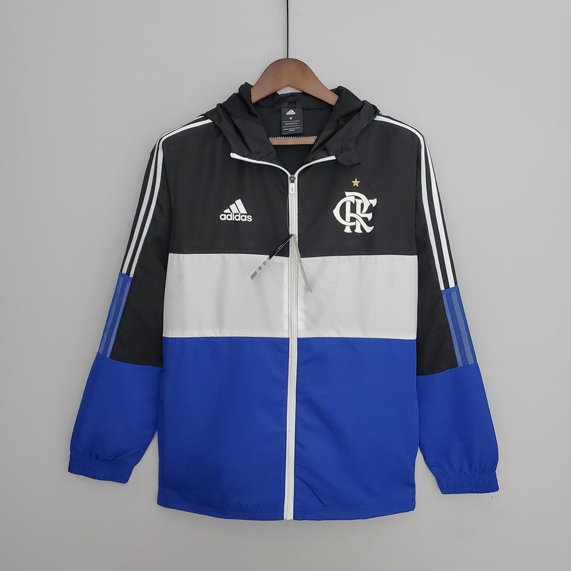 Corta-Vento Flamengo - Preto, Branco e Azul