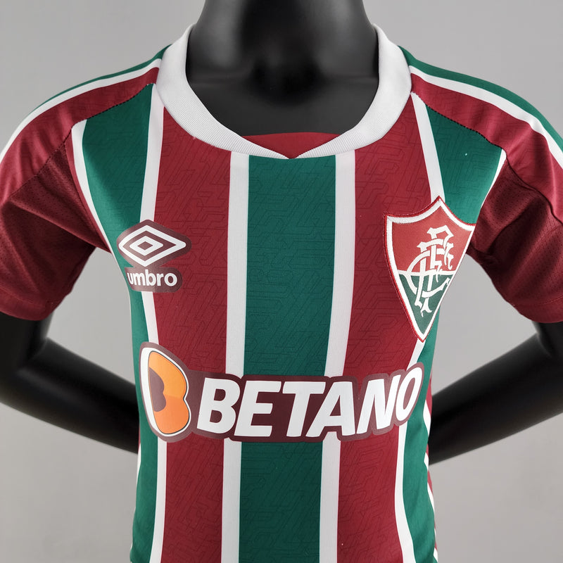 22/23 Conjunto Infantil Fluminense - Primeiro Uniforme