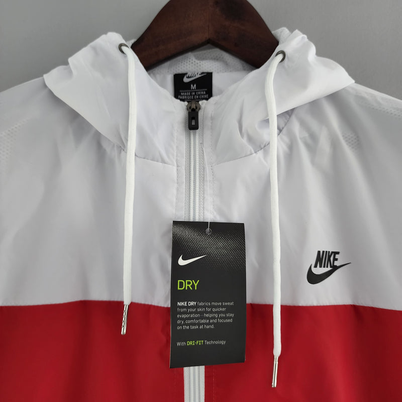 corta vento Nike Red & White