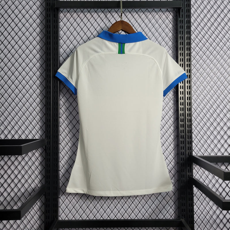 19/20 Brasil feminino - Branca com a gola azul