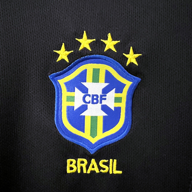 Camisa Retrô Brasil Preta Goleiro 2002