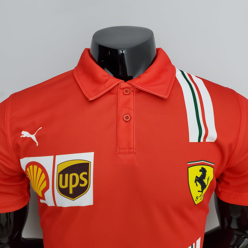 Camisa de Formula 1 - Ferrari - Polo Vermelho