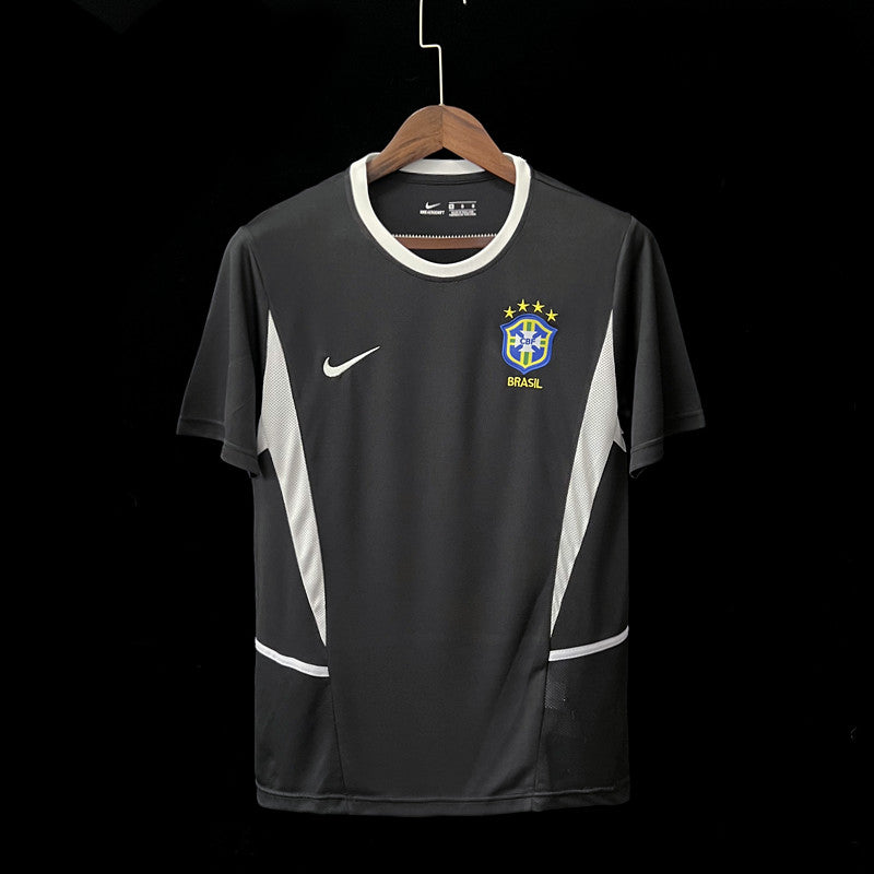 Camisa Retrô Brasil Preta Goleiro 2002