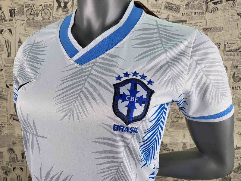 Seleção Brasileira Branco 2022/23 Feminino Camisa De Futebol