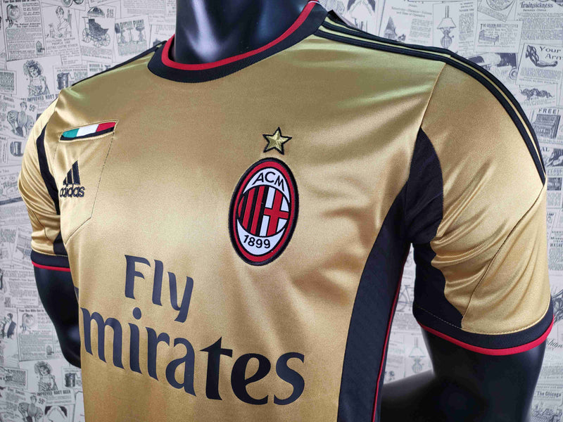 Camisa Retrô AC Milan Segundo Ouro 2013-14