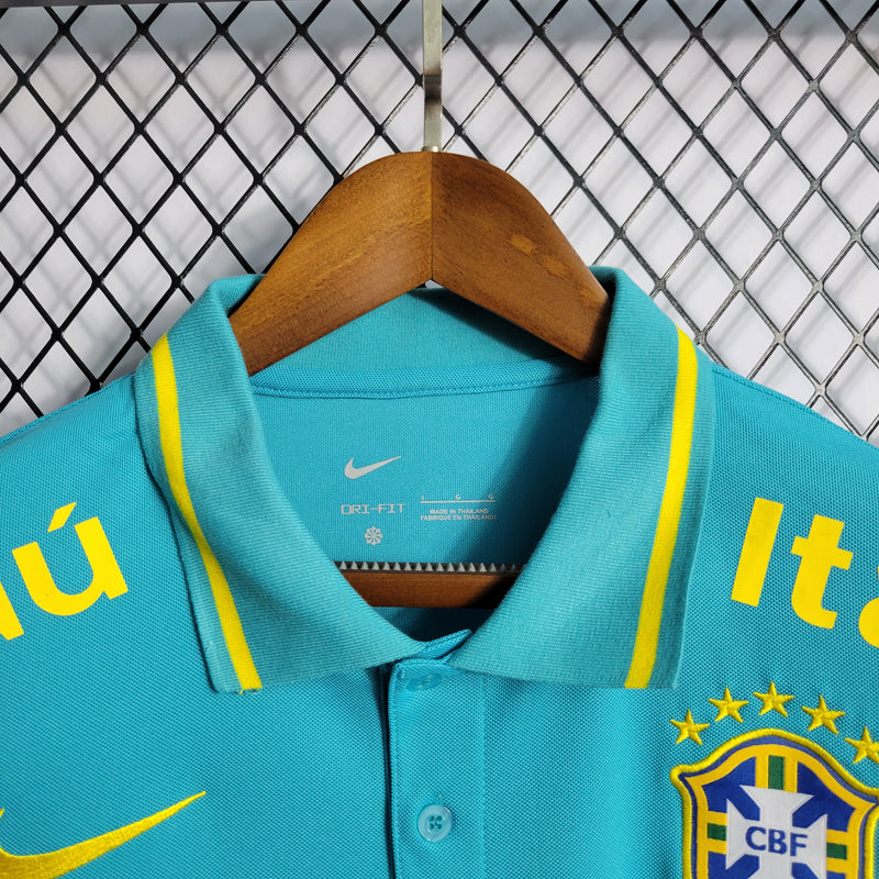 BRAZIL BLUE POLO ALL SPONSORED