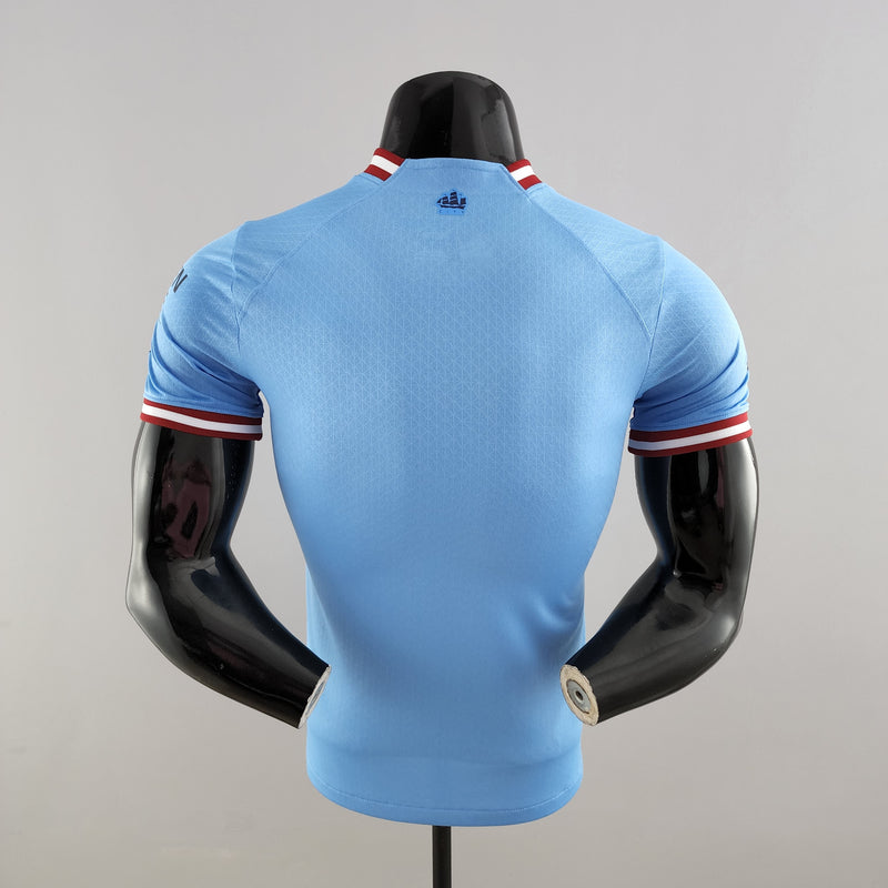 22/23 Versão Jogador Manchester City - Primeiro Uniforme