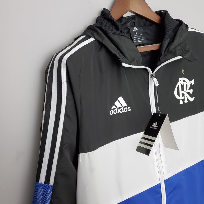 Corta-Vento Flamengo - Preto, Branco e Azul