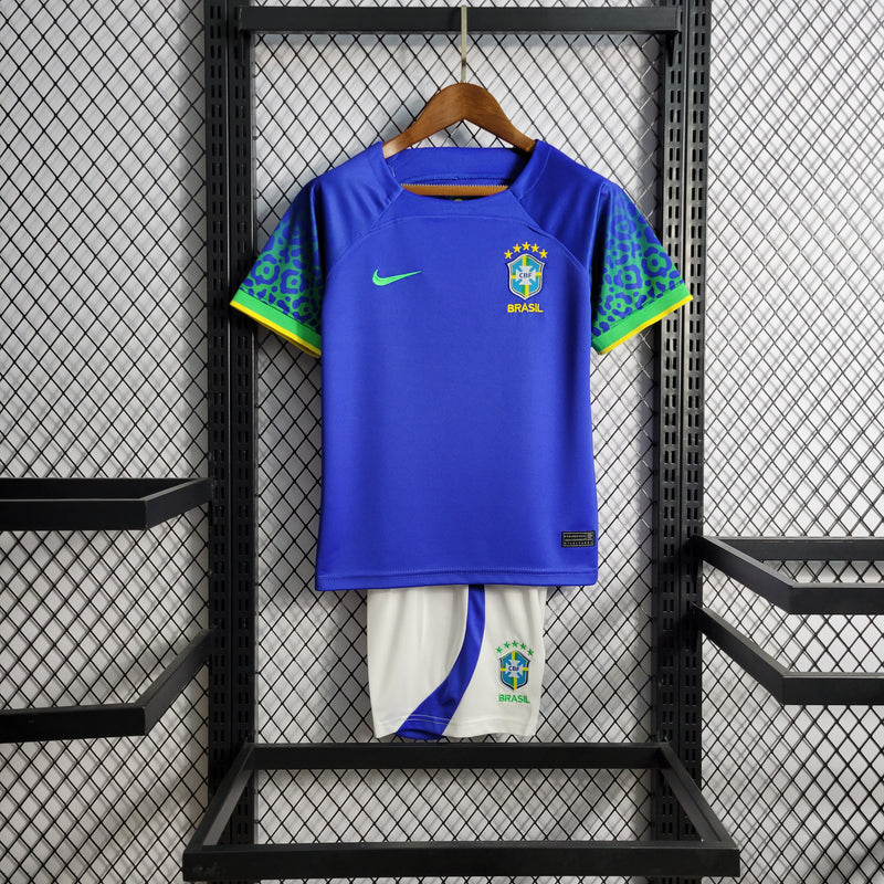 22/23 Conjunto Infantil Brasil - Segundo Uniforme