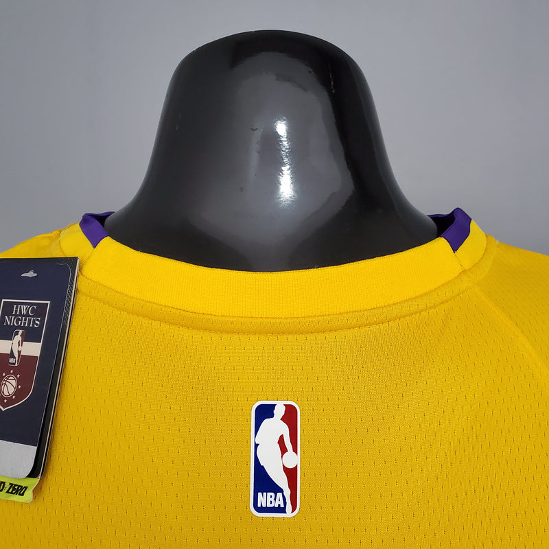 Los Angeles Lakers V-neck City Edition camisa amarela da NBA