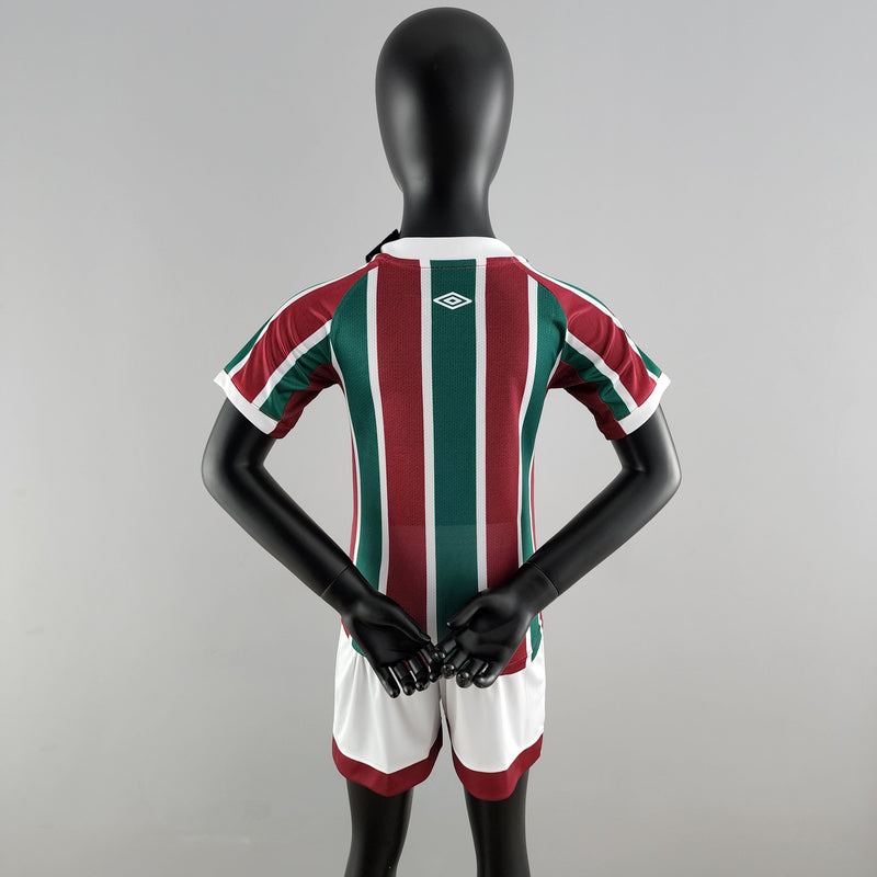 22/23 Conjunto Infantil Fluminense - Primeiro Uniforme