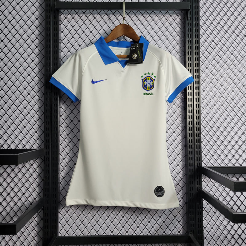 19/20 Brasil feminino - Branca com a gola azul