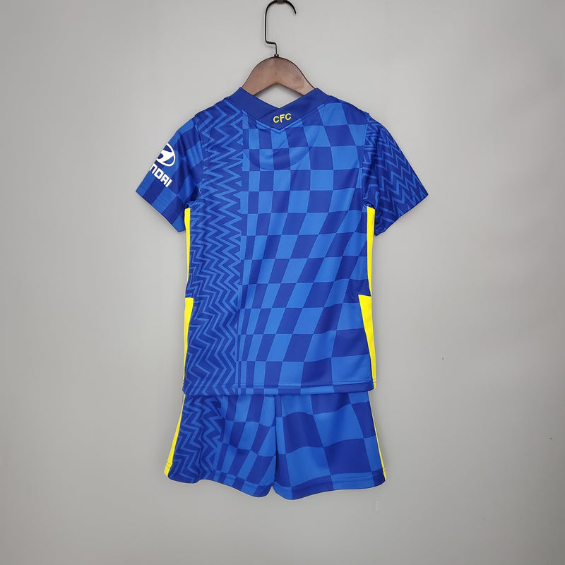 21/22 Conjunto Infantil Chelsea - Azul